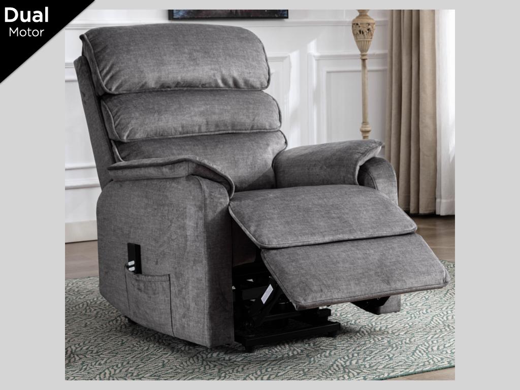Savoy Lift & Tilt Dual Motor Electric Recliner - Grey