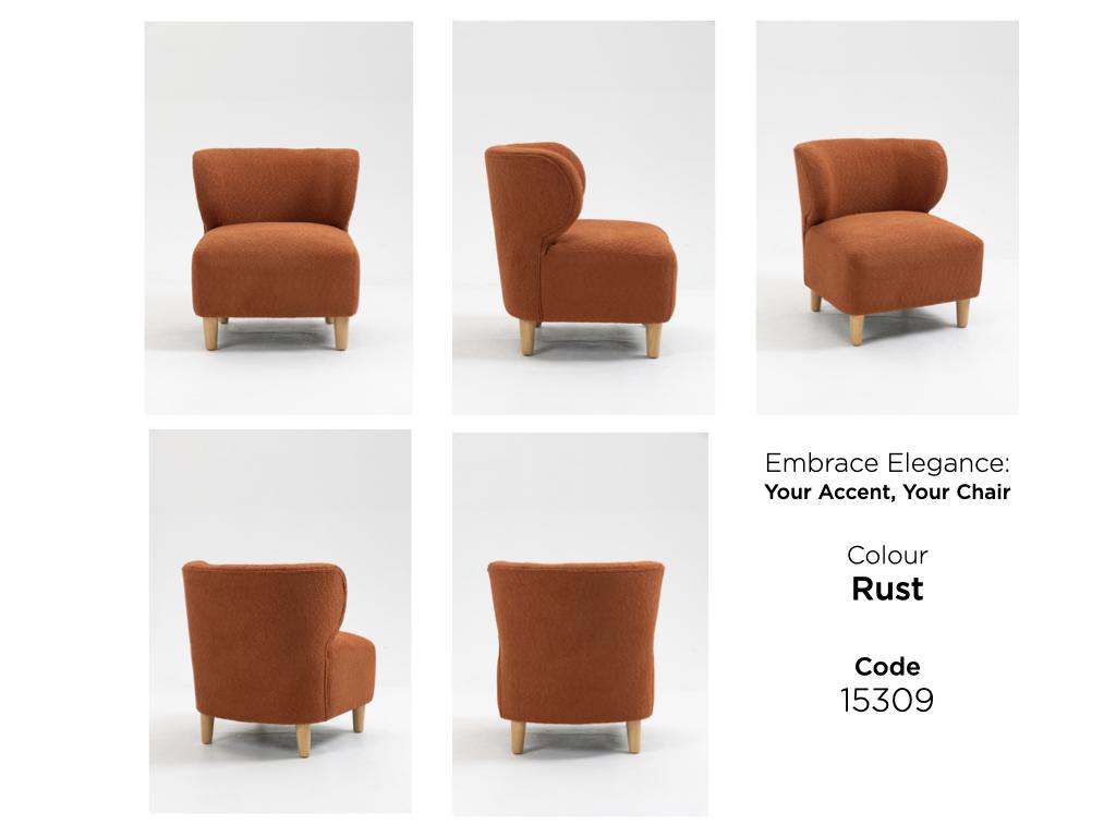 Josie Accent Chair - Rust