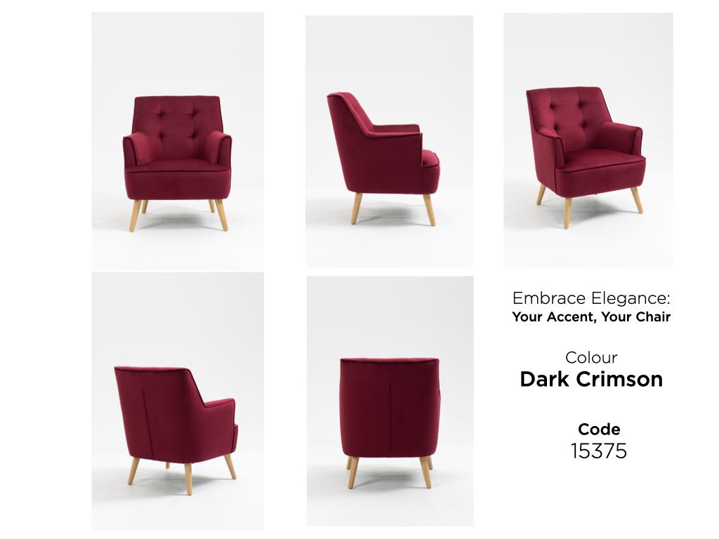 Tara Accent Chair - Crimson