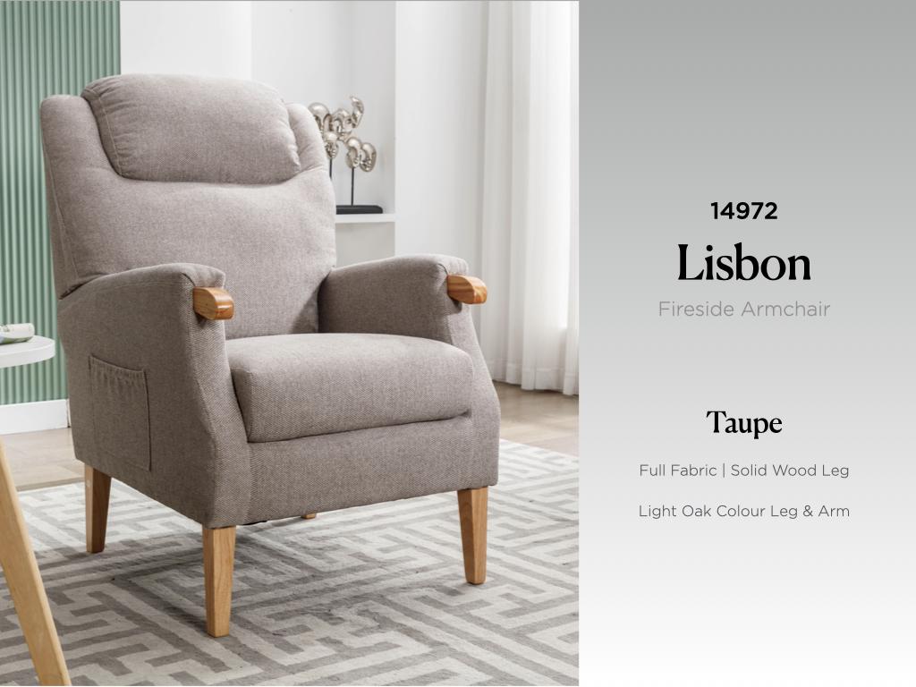 Lisbon fireside Chair - Taupe