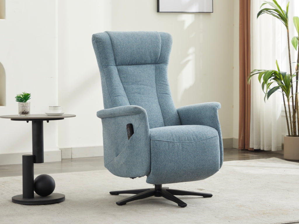Apero Swivel TV Chair - Ice Blue