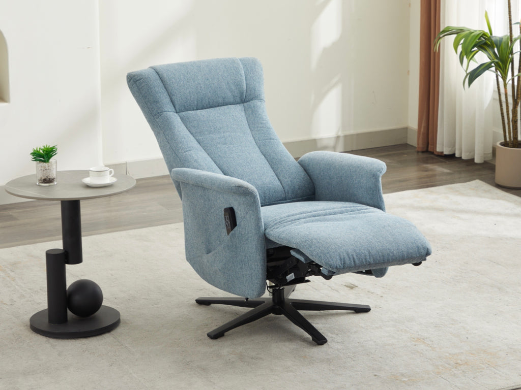 Apero Swivel TV Chair - Ice Blue