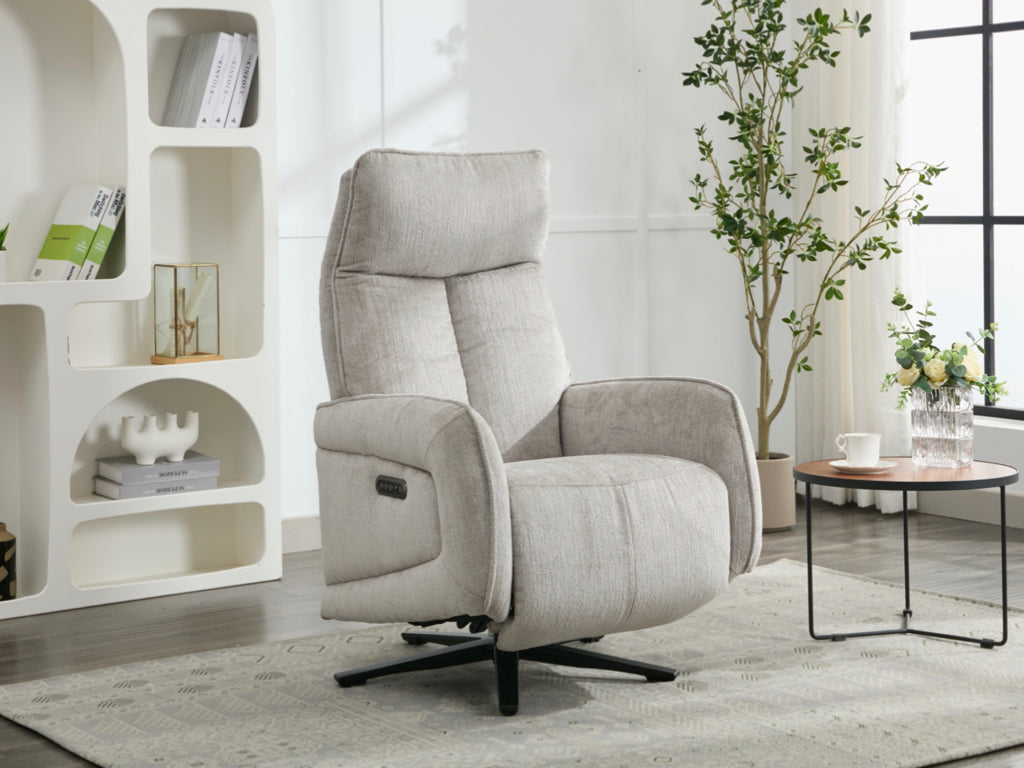 Prestige Electric Recliner Swivel TV Chair - Rabbit