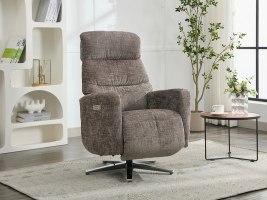 Monique Electric Recliner TV Chair - Stone