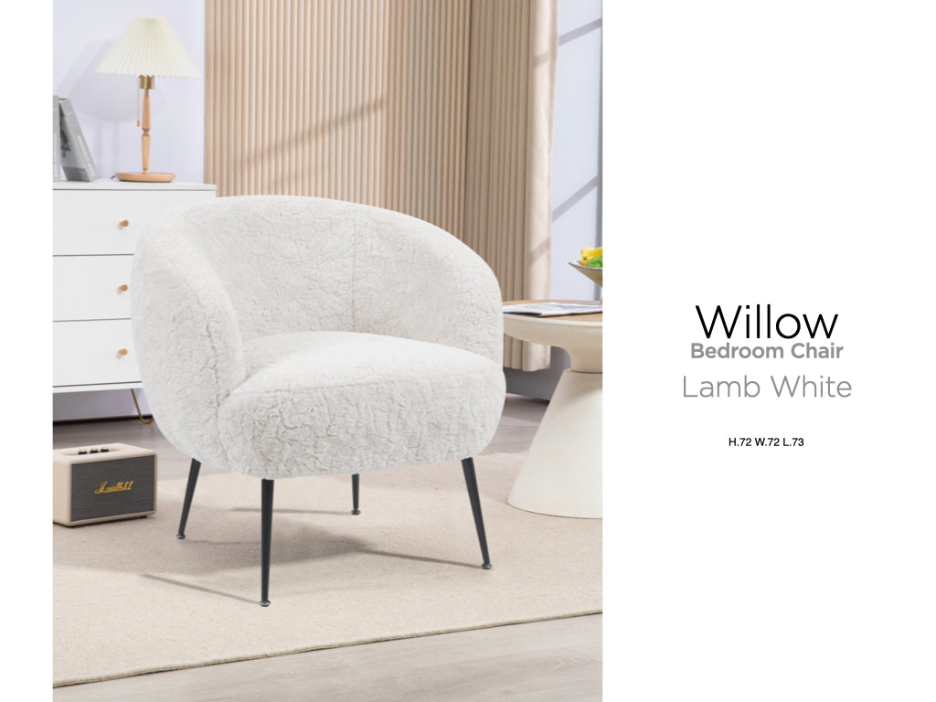 Willow Bedroom Chair - White