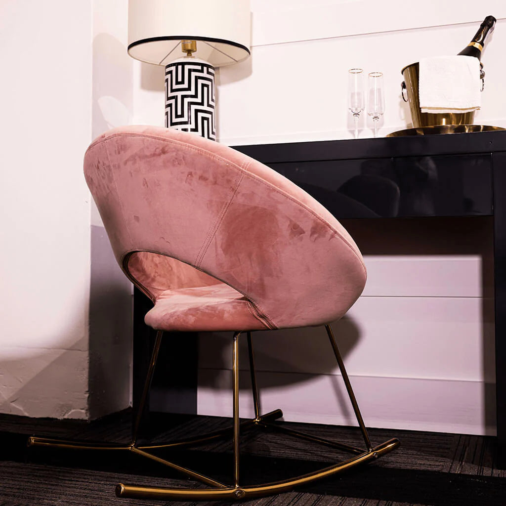 Stella Rocking Accent Chair - Pink