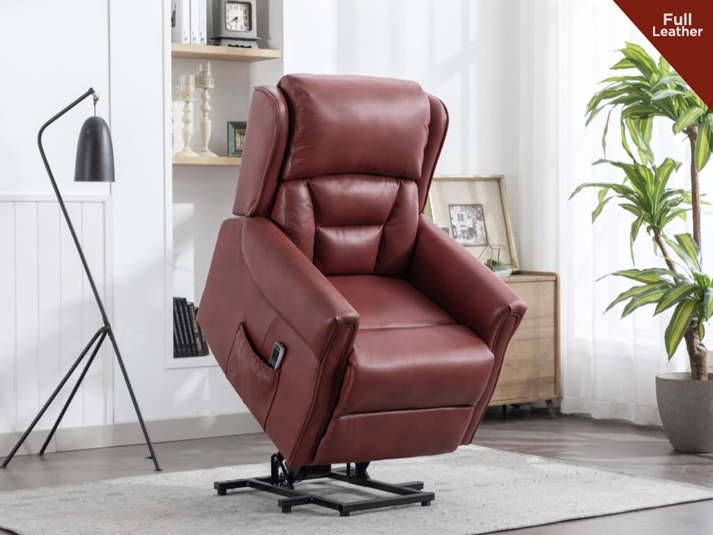 Sandringham Lift & Tilt Dual Motor Electric Recliner - Burgundy