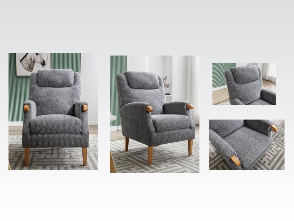 Lisbon fireside Chair - Steel Blue