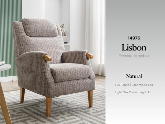 Lisbon fireside Chair - Natural