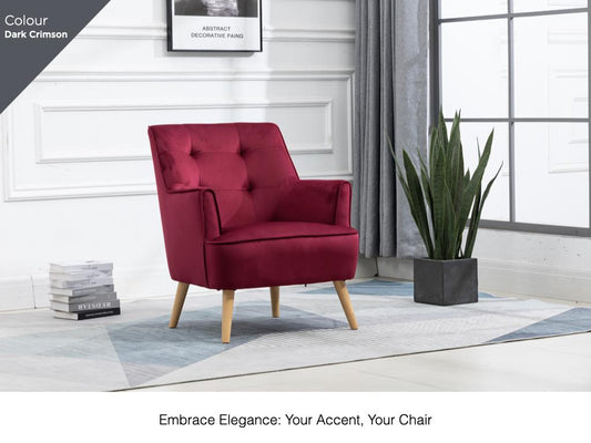 Tara Accent Chair - Crimson