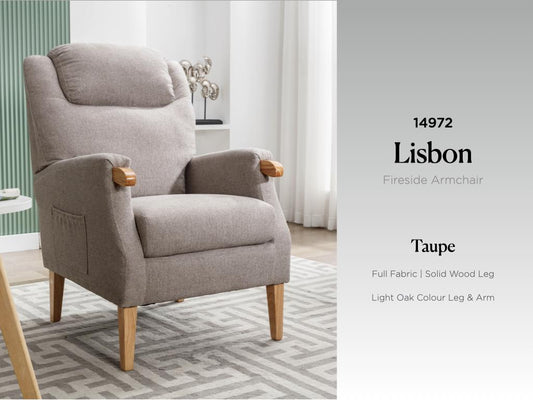 Lisbon fireside Chair - Taupe
