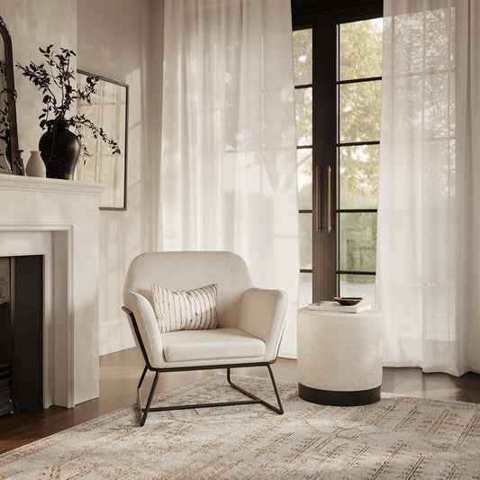 Charles Accent Chair - Ivory